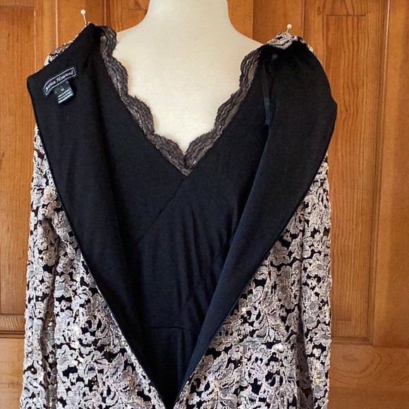 Vintage Jessica Howard Size 10 Ladies Party $ Holiday Dress.  Sequins and Lace. - Picture 7 of 16